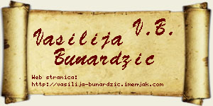 Vasilija Bunardžić vizit kartica
